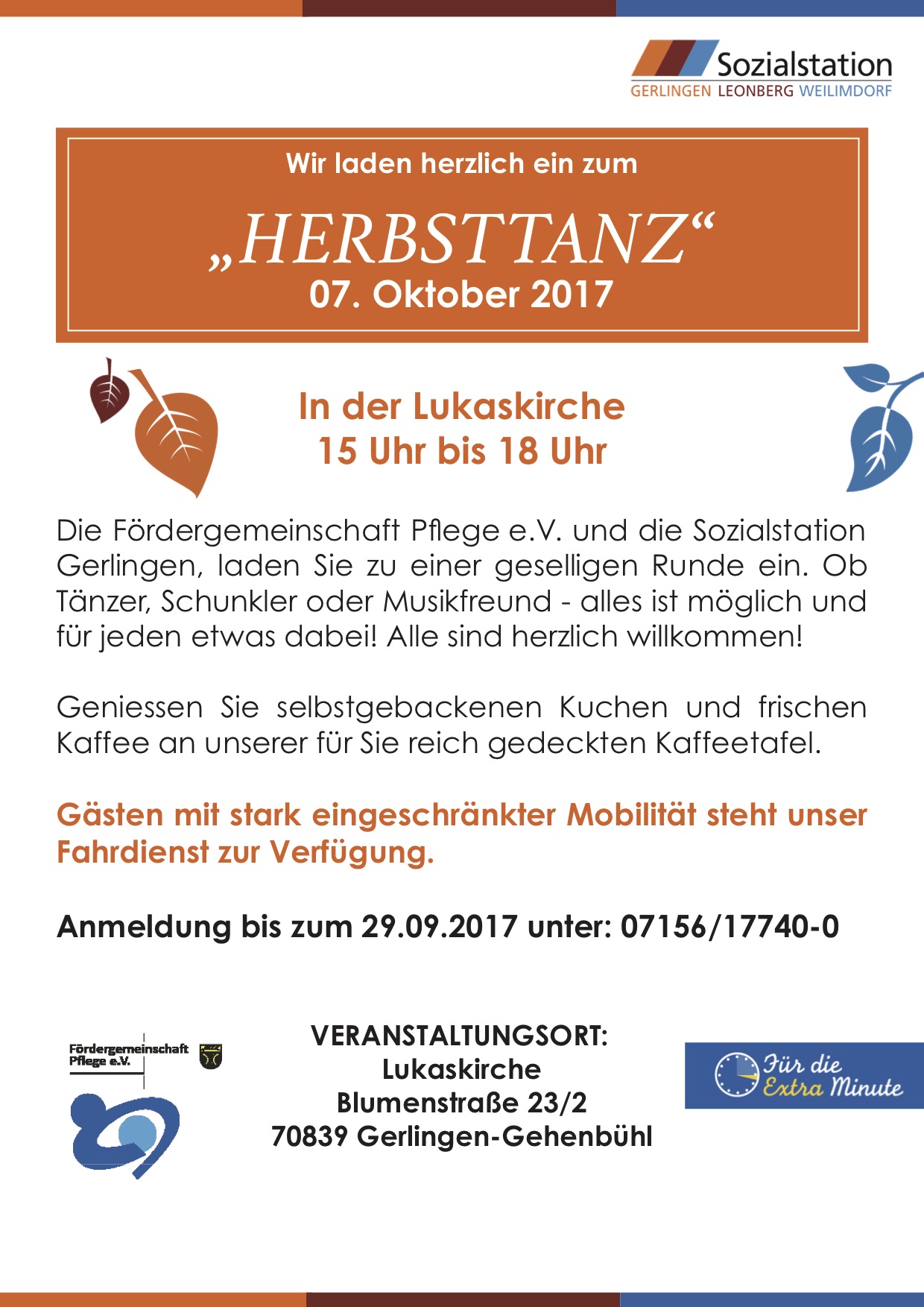 Herbsttanz 17 Sozialstation Gerlingen